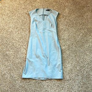 V-Neck Cutoff Sleeve Dress